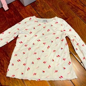 Harper canyon cotton long sleeve. With pink trees size 7